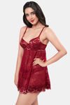 Amante Polyamide Elastane Babydoll - Red — thumbnail 3
